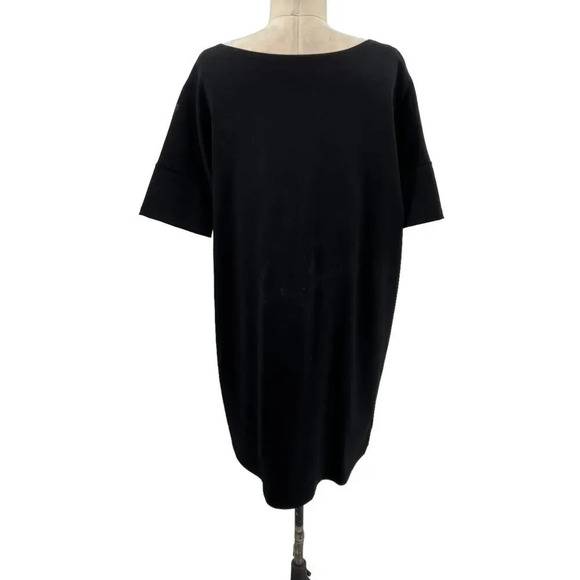 HATCH Black Short Sleeve Scoop Neck Ponte‎ T-Shirt Dress Size 1 Small Maternity - Picture 4 of 6